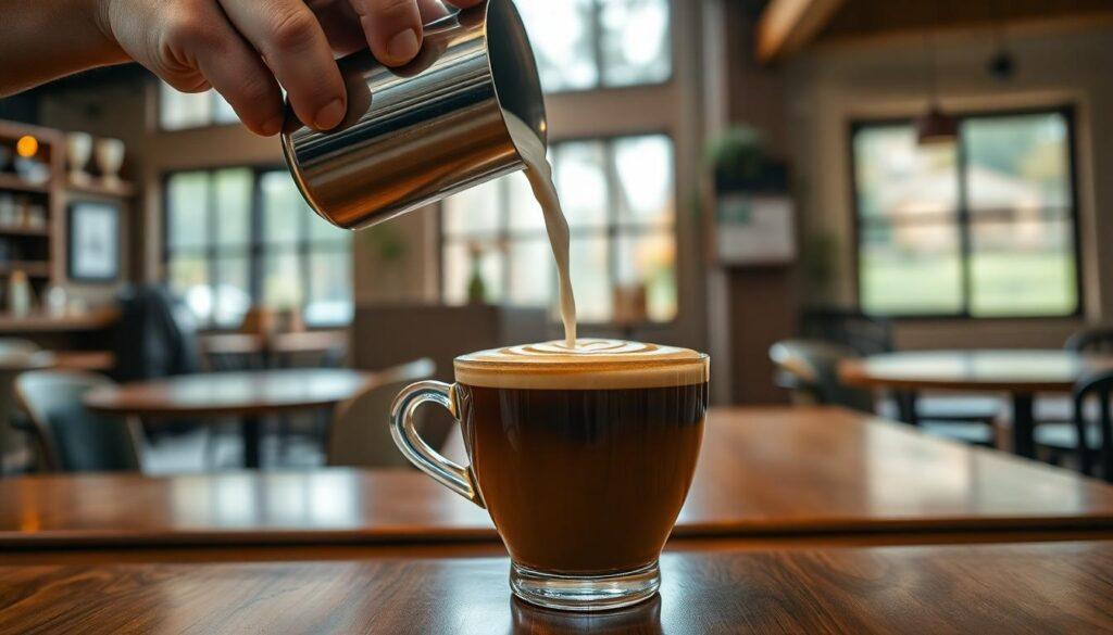 latte art at a cafe