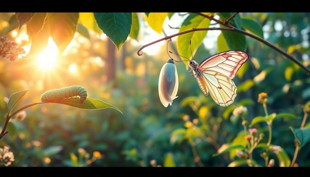 The butterfly metamorphosis