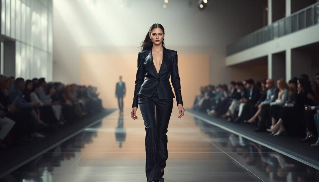 on the catwalk