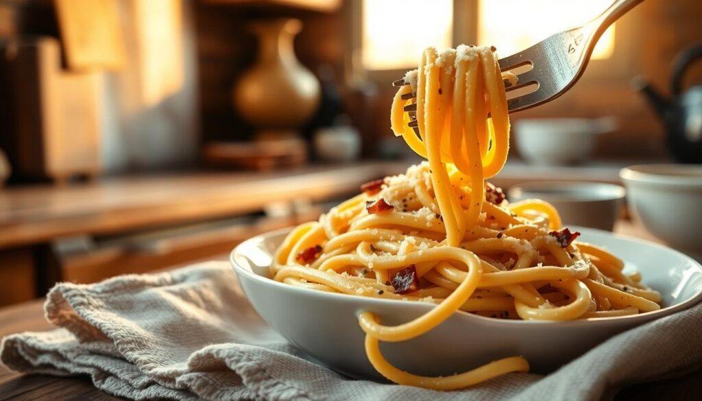 a small plate of pasta