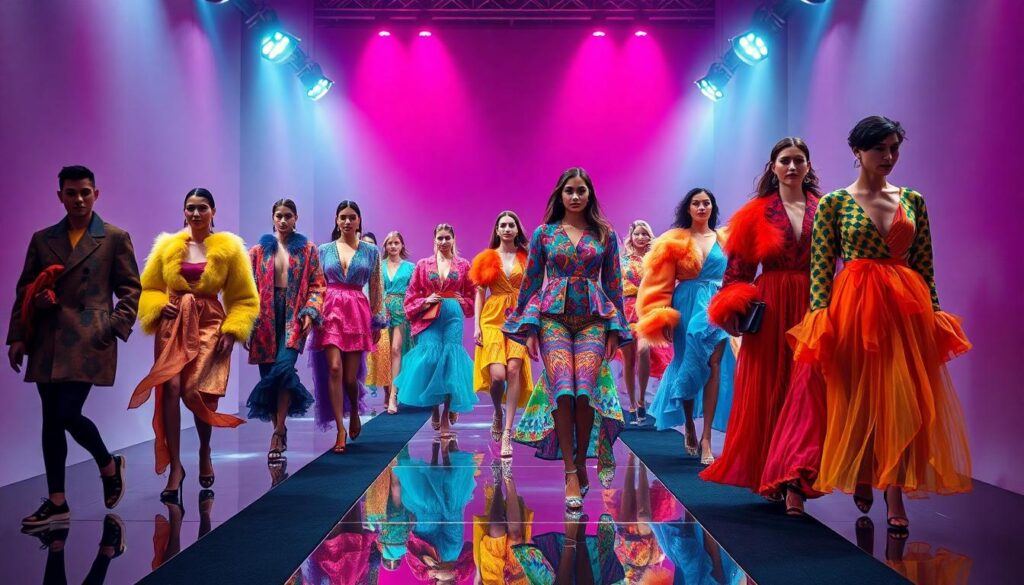 on the catwalk