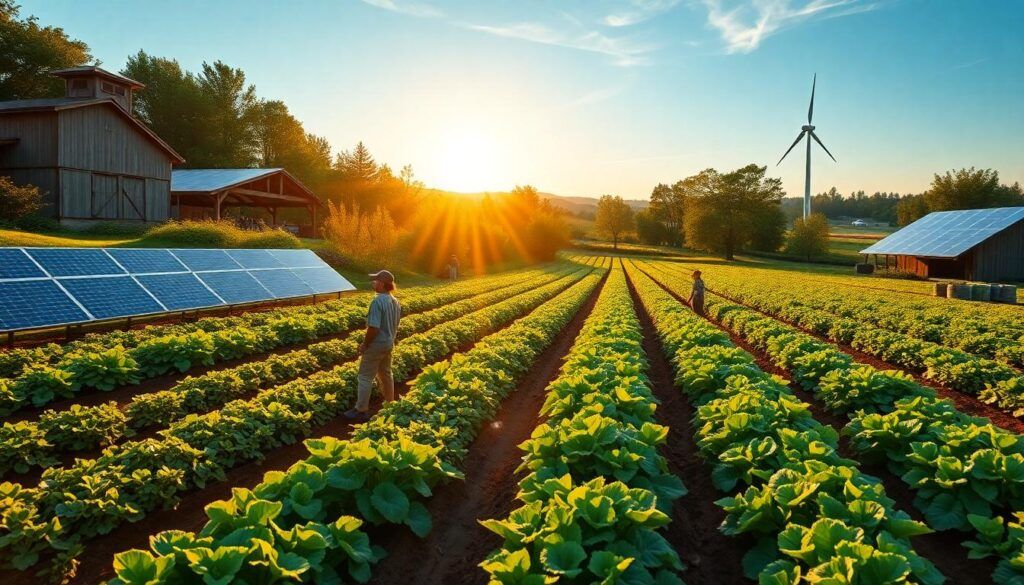 Crops and solar panels