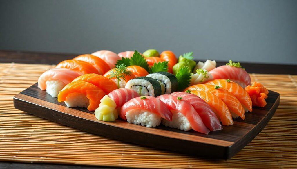 A healthy sushi platter